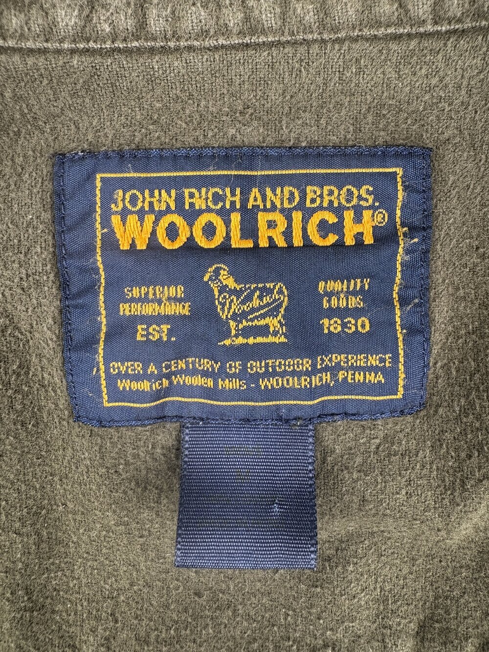 Woolrich Men's Olive Button-Down Shirt M - Picture 4 of 11
